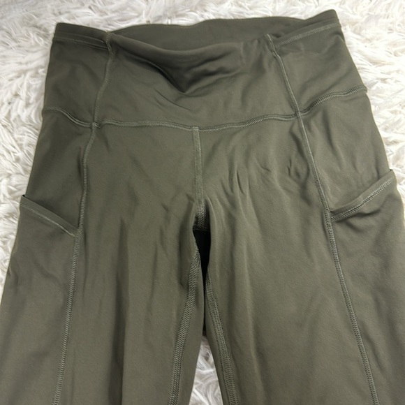 Lululemon Fast and Free Crop II 19" *Non-Reflective Dark Olive - Picture 2 of 6